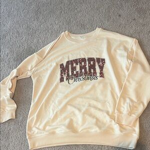 Merry Christmas Cream Sweatshirt